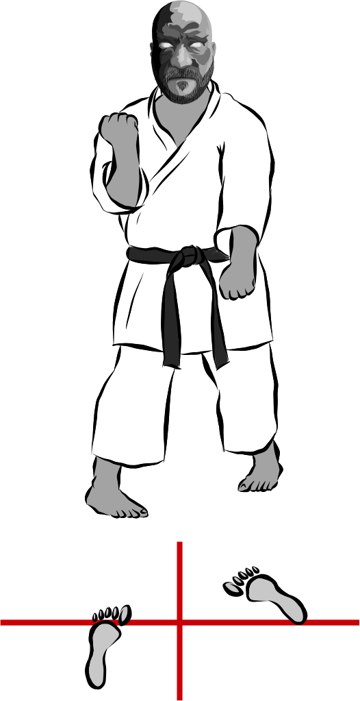 Sanchin dachi (Three battles stance)